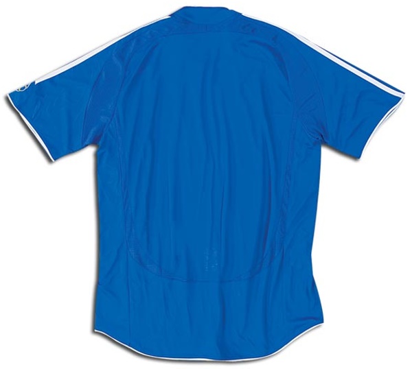 Camiseta de Chelsea local azul y blanco de 2006-2007, vista espalda
