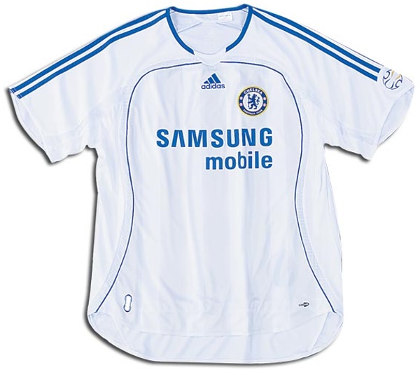 Camiseta de Chelsea local blanco y azul de 2006-2007