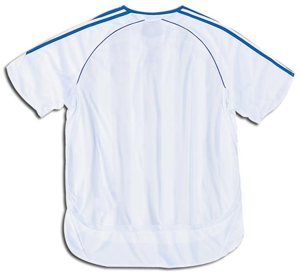 Camiseta de Chelsea visitante blanco y azul de 2006-2007, vista espalda