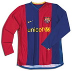 FC Barcelona Camiseta 2007 2006-2007 local , manga larga