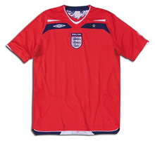 Foto de la camiseta de fútbol oficial de Inglaterra