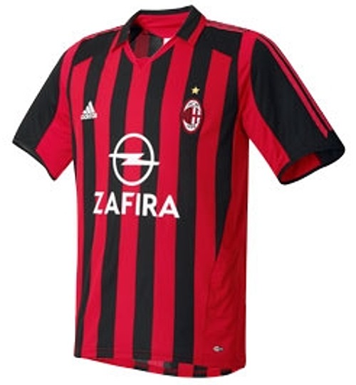 Camiseta de Milan local rojo y negro de 2005-2006