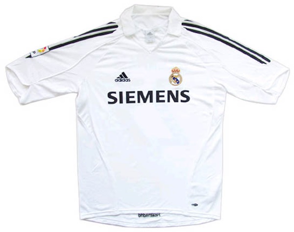 Camiseta de Real Madrid CF local blanco y negro de 2005-2006