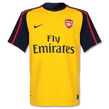 Foto de la camiseta de fútbol de Arsenal visitante 2008-2009 oficial