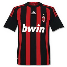 Foto de la camiseta de fútbol de Milan local 2008-2009 oficial
