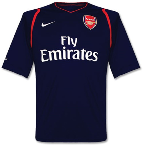 Camiseta de Arsenal  azul y rojo de 2006-2007, entrenamiento