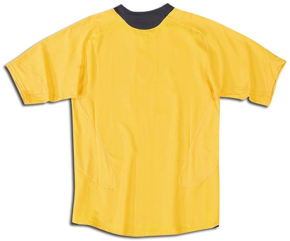 Camiseta de Arsenal visitante amarillo y gris oscuro de 2006-2007, vista espalda