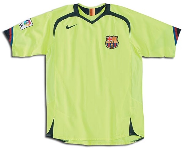 Camiseta de FC Barcelona tercera verde de 2006-2007