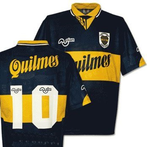 Camiseta de Boca Juniors local azul y amarillo (oro) de 1994-1995