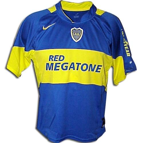 Camiseta de Boca Juniors local azul y amarillo (oro) de 2005-2006