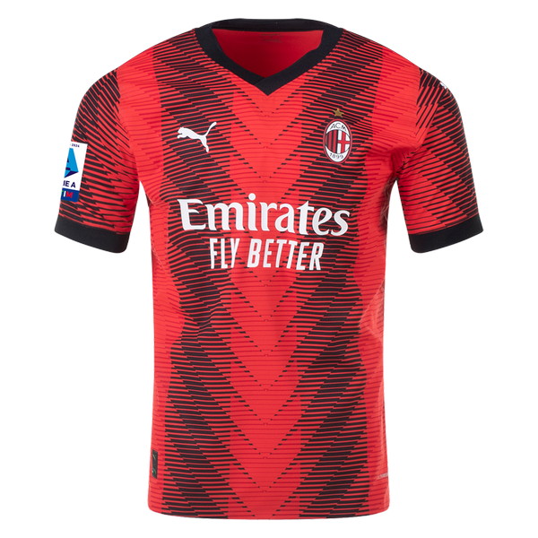 Camiseta de Milan local rojo y negro de 2023-2024