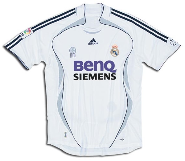 Camiseta de Real Madrid CF local blanco y negro de 2006-2007