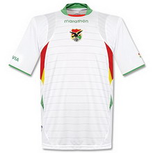 Foto de la camiseta de fútbol oficial de Bolivia